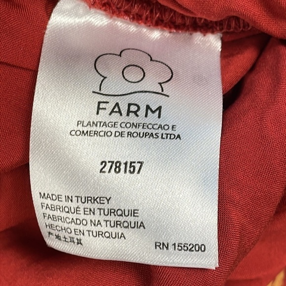 NWT Farm Rio for Anthropologie Ruched Mesh Mini Skirt Red Abstract Sz XXS - Picture 13 of 16